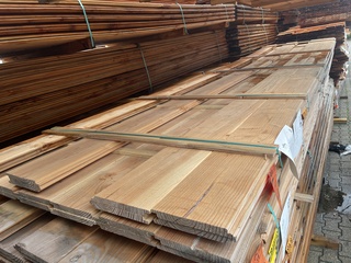 Ca. 20x Douglas wisselsponning, 18x190mm, lengte 500cm